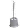 Home Basics Plastic Toilet Brush with Compact Holder, Grey TB45051